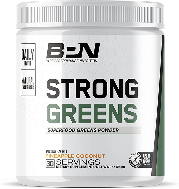 BARE PERFORMANCE NUTRITION BPN Strong Greens Superfood Powder, Strong Joints & Strong Multi-Vitamin Bundle