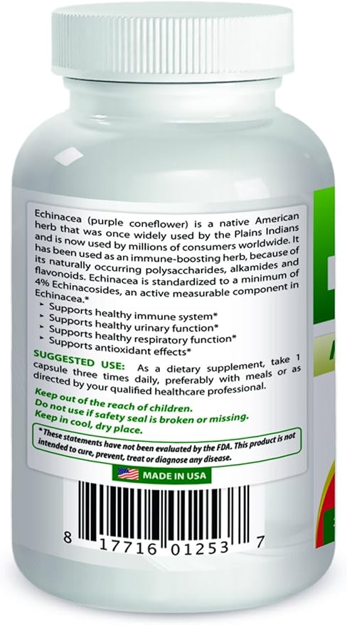 Best Naturals Echinacea 400 mg 250 Capsules