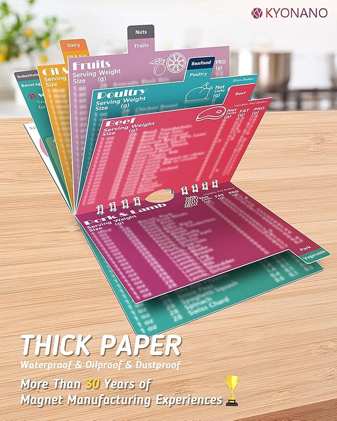 Mini Keto Cheat Sheets Magnets - 228 Keto Book for Beginners Keto Food List - Keto for Beginners Keto Diet Plan- Keto Diet Fridge Guide Plus Extra List of 488 Foods E-Book Easy to Carry Size