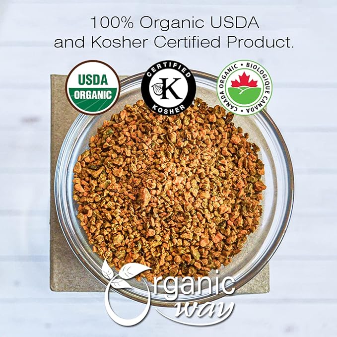 Organic Way Turmeric/Haldi Root Cut & Sifted (Curcuma Longa) - Herbal Tea | Kosher & USDA Certified | Vegan, Non-GMO & Gluten Free | 100% Raw from India (2LBS / 32Oz.)