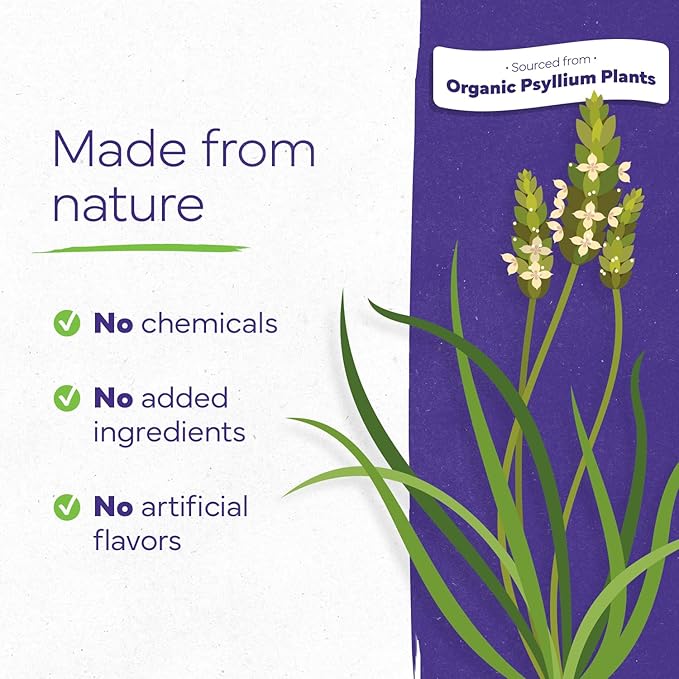 Konsyl Organic Psyllium Husk Powder, 5g of Plant Based Soluble Fiber per Serving – USDA Organic, Non-GMO, Gluten Free, Sugar Free, Vegan, 12 Ounce (Pack of 1)