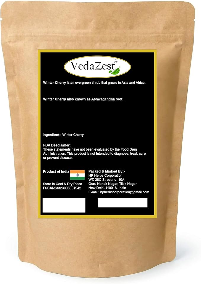 Winter Cherry Root Whole Raw 100g/ 3.5 Oz | Whole Ashwagandha Root Dried Sticks Withania somnifera (Indian Ginseng)