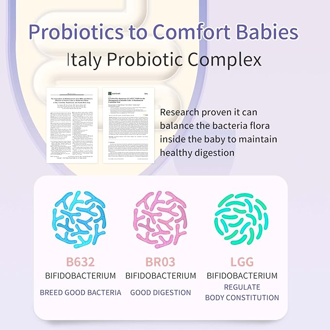BHK's Baby Probiotic Powder,+ Vitamin D,Reduces Colic,Gas & Spit-ups,Healthy Poops,Reduces Crying & Fussing & Promotes Digestive Comfort,Newborns, Babies & Infants, 30 Sticks