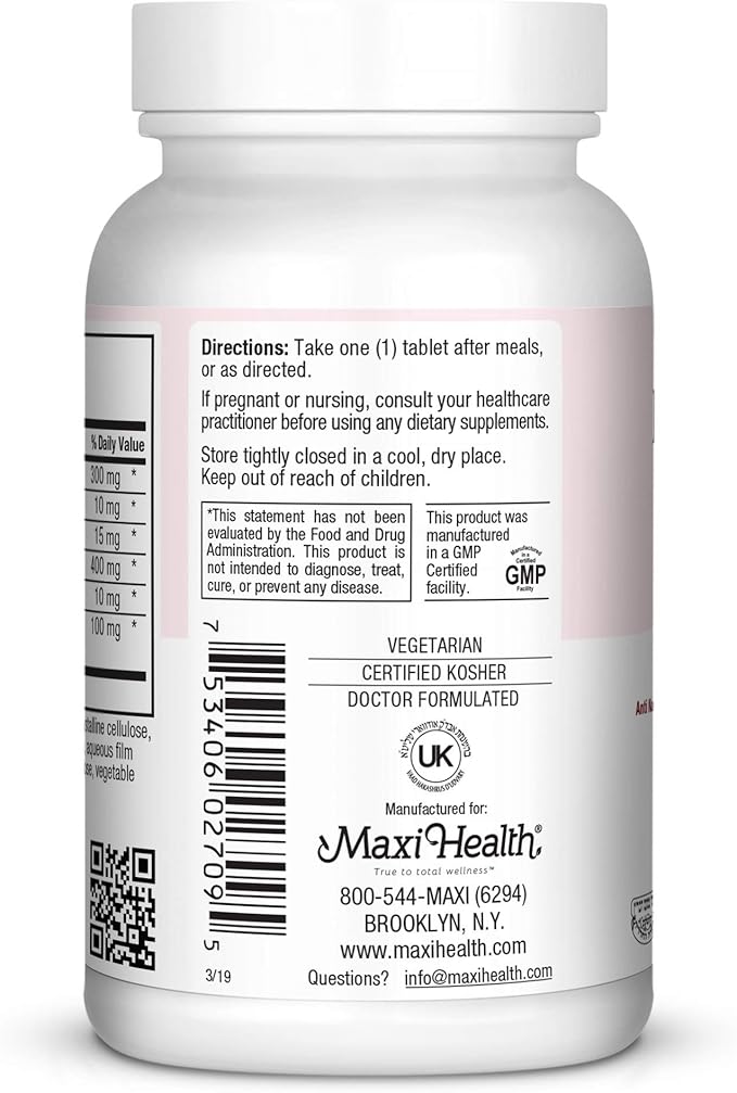 Maxi Health Digest Support - Herbal & Enzyme Complex - Protein Digestion - 90 Tablets - Kosher