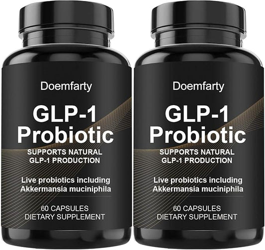 60 PCS GLP-1 Probiotic - AFU Multi-Strain Probiotic + Prebiotic, Naturally Support GLP-1 Production, Delayed Release, Third-Party Tested, for Men & Women 60 Servings (Pack of 1) T1