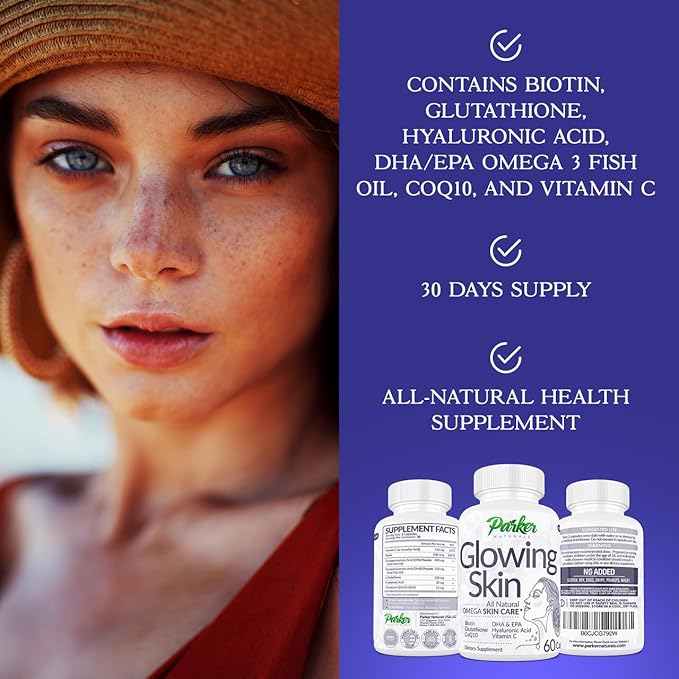 Organic Elderberry Capsules & Glowing Skin Supplement Bundle, 120 Caps Elderberry with Vitamin C & Zinc and Glutathione & Hyaluronic Acid Supplements