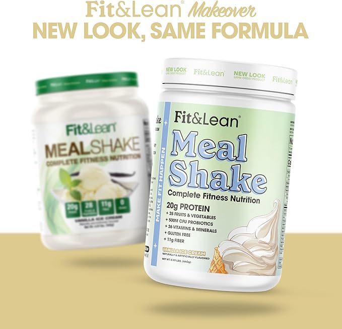 Fit & Lean Meal Shake, N-CLA Fat Burning Capsules, Protein, Fiber, Probiotics, 120 Servings