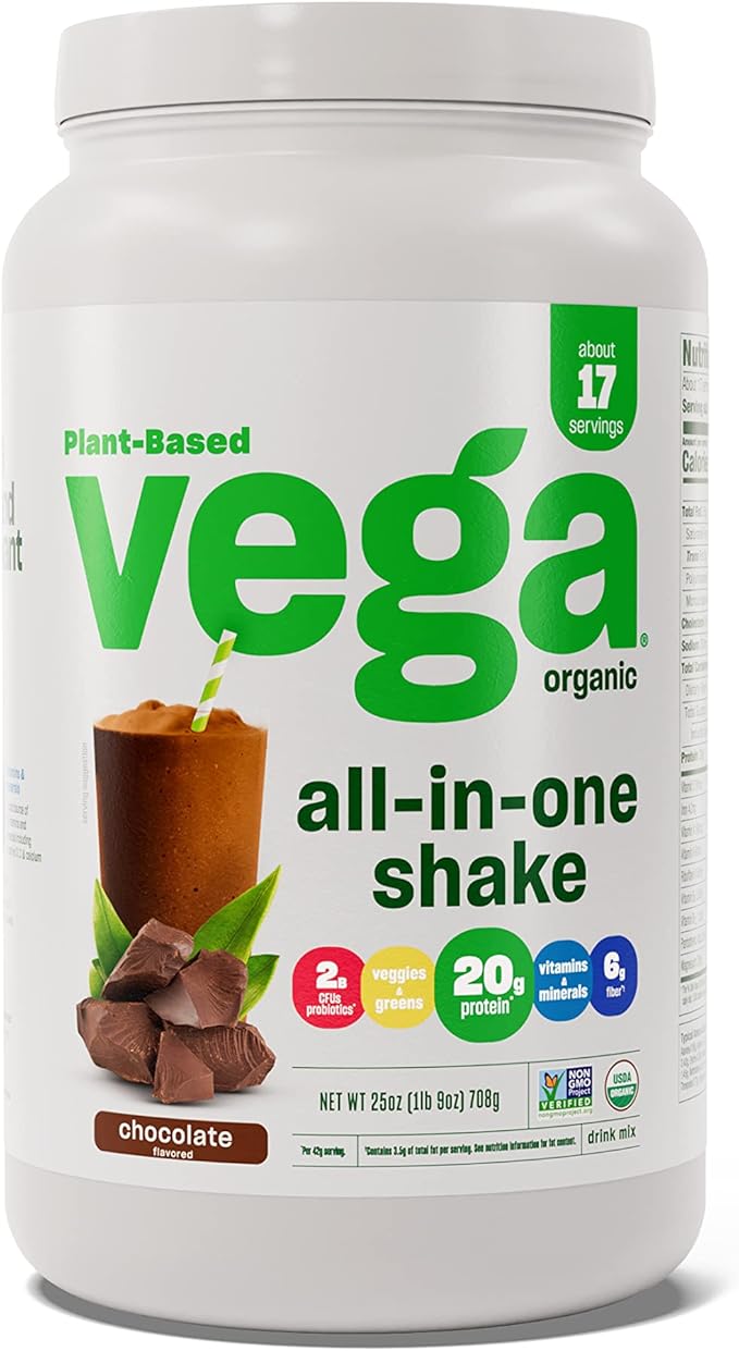 Vega Organic All-in-One Vegan Protein Powder, Chocolate - Superfood Ingredients, Vitamins & Nature's Way Sambucus Elderberry Immune Gummies, Daily Immune Support for Kids and Adults*