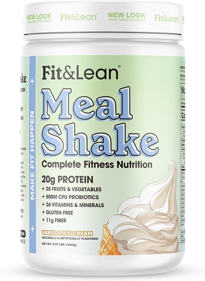 Fit & Lean Meal Shake, N-CLA Fat Burning Capsules, Protein, Fiber, Probiotics, 120 Servings