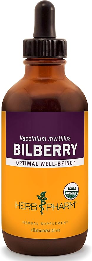 Herb Pharm Bilberry Liquid Extract for Eye and Vision Support - 4 Ounce