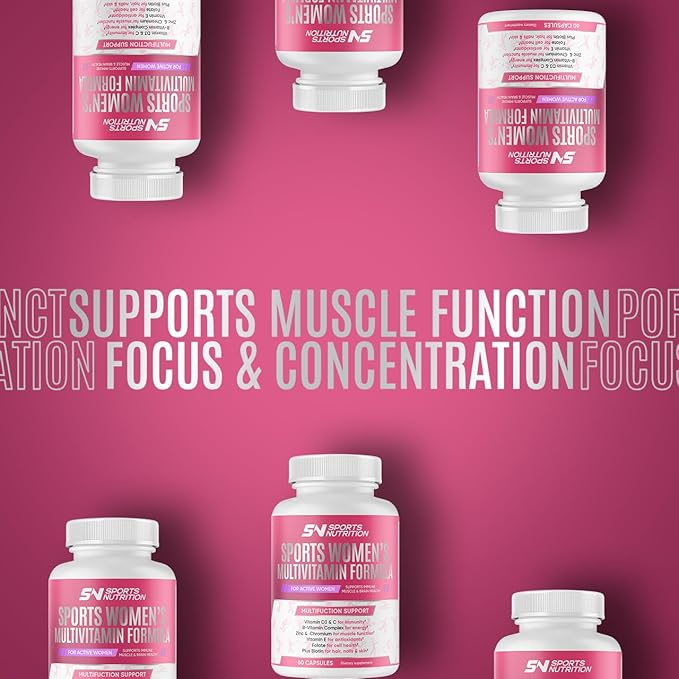 MULTIVITAMIN for Active Women, 60 Capsules, Multivitamin & Multi-Mineral Supplement for Women, Helps Support Energy Levels, Focus, Concentration & Immune Health