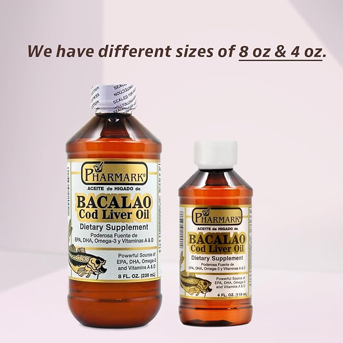 Pharmark Aceite De Higado De Bacalao Cod Liver Oil (8 Ounce)