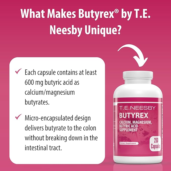 Jigsaw Health Butyrex by T.E.Neesby | Dietary Supplement | 250 Capsules | 125 Servings
