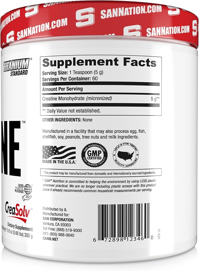 Performance Creatine 300g – Supports Muscle Growth and Athletic Endurance, 60 Servings
