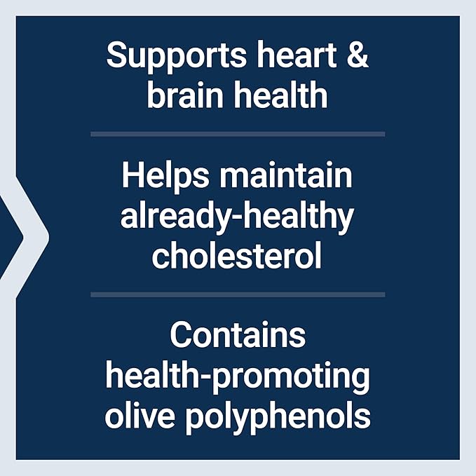 Super Omega-3 EPA/DHA Fish Oil, Sesame Lignans & Olive Extract - For Heart & Brain Health – For Inflammation & Cholesterol Management – Gluten-Free, Non-GMO – Lemon Flavor 120 Softgels