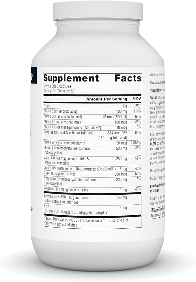 Source Naturals Ultra-Cal 1000, Comprehensive Bone Health* - 240 Capsules