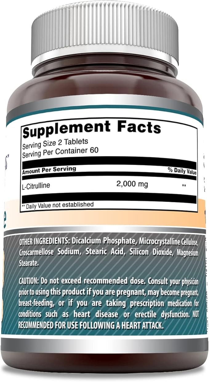 Amazing Formulas L Citrulline 2000mg Per Serving 120 Tablets Supplement | Amino Acid Supplement for Men & Women | Non-GMO | Gluten Free | Made in USA