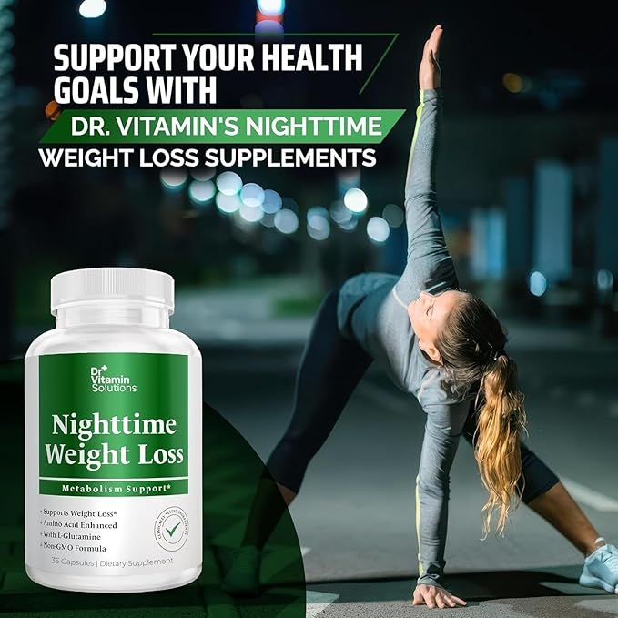 DR. Vitamin Nighttime Fat Burner Supplements - Appetite Suppressants for Weight Loss - Night-Time Fat Burner for Women and Men Supporting Sleep & Relaxation - Metabolism Booster Weight Loss Pills - 35