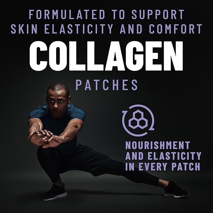 Collagen Patches - 36 Pcs | with Collagen Type 1 & 2 | Supports Skin Elasticity, Hydration & Firmness | Patches for Smooth, Youthful Skin & Active Lifestyles