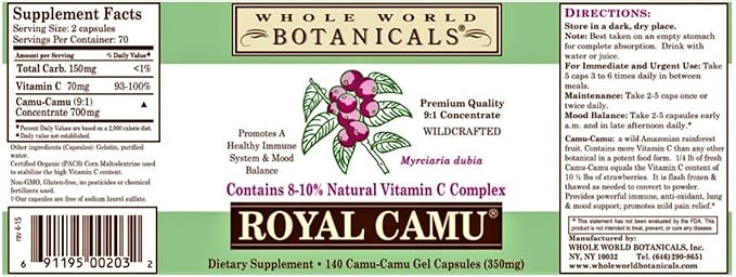 Royal Camu Capsules 400mg - 120 capsules
