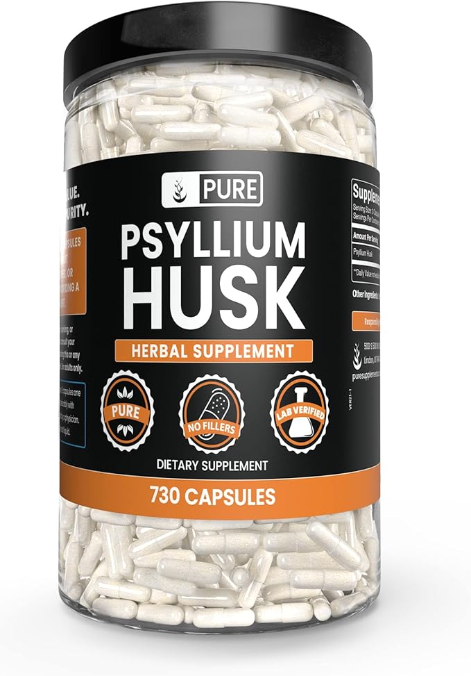 PURE ORIGINAL INGREDIENTS Psyllium Husk, Ceylon Cinnamon, & Apple Cider Vinegar Bundle, 730 Capsules Each, Lab Verified