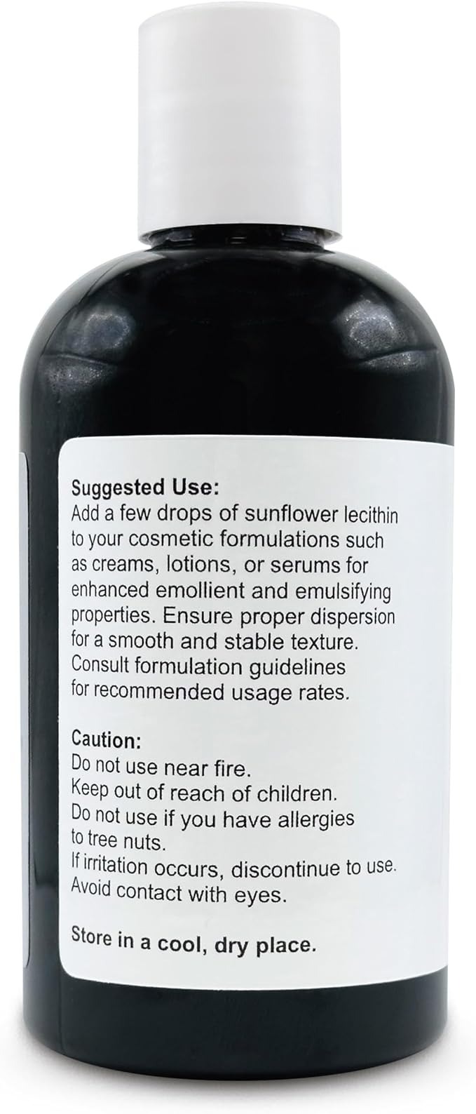 SUNFLOWER LECITHIN Liquid Oil | Cold Pressed Unrefined | USP Grade Unbleached 100% Pure Natural Sunflower Lecithin Oil | Skin Moisturizer, Soap Making, Lotion | 8 fl oz