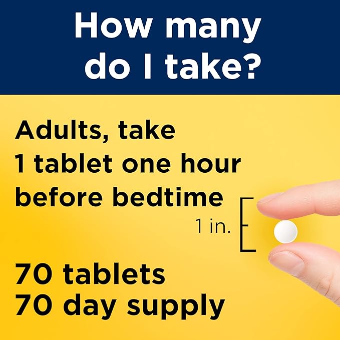 Nature Made Melatonin 10mg Maximum Strength Tablets, 100% Drug Free Sleep Aid for Adults, 70 Count, 70 Day Supply (Pack of 2)