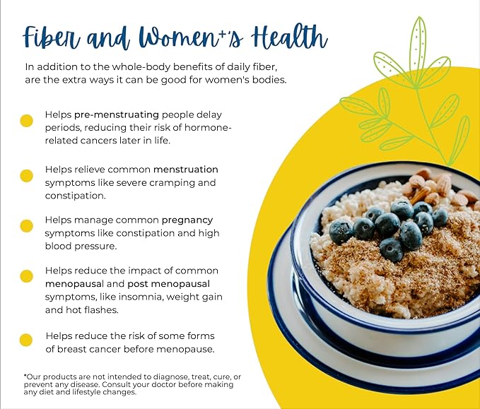 All-Natural Organic Fiber Powder Supplement, Plant-Based Whole Food Ingredients, No Artificial Colors or Flavors