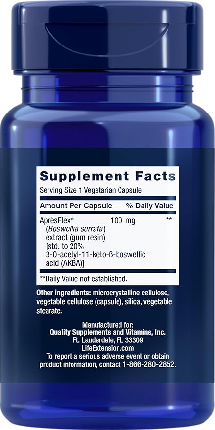 Life Extension 5-LOX Inhibitor with AprèsFlex 100 mg, 60 Vegetarian Capsules (Pack of 3)
