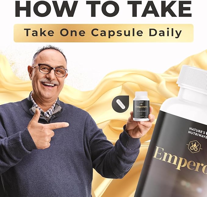 Emperor’s Vigor Tonic - 100% Natural Herbal Supplement | Non-GMO, No Stimulants, Easy to Use | 60 Capsules, 3 Month Supply | Made in USA