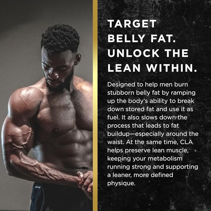 UNALTERED Belly Fat Burner for Men - Natural Weight Loss Pills to Support Reduced Body Fat, Preservation of Lean Muscle Mass, and a Healthy Metabolism - CLA Dietary Supplement - 90 Softgel Capsules