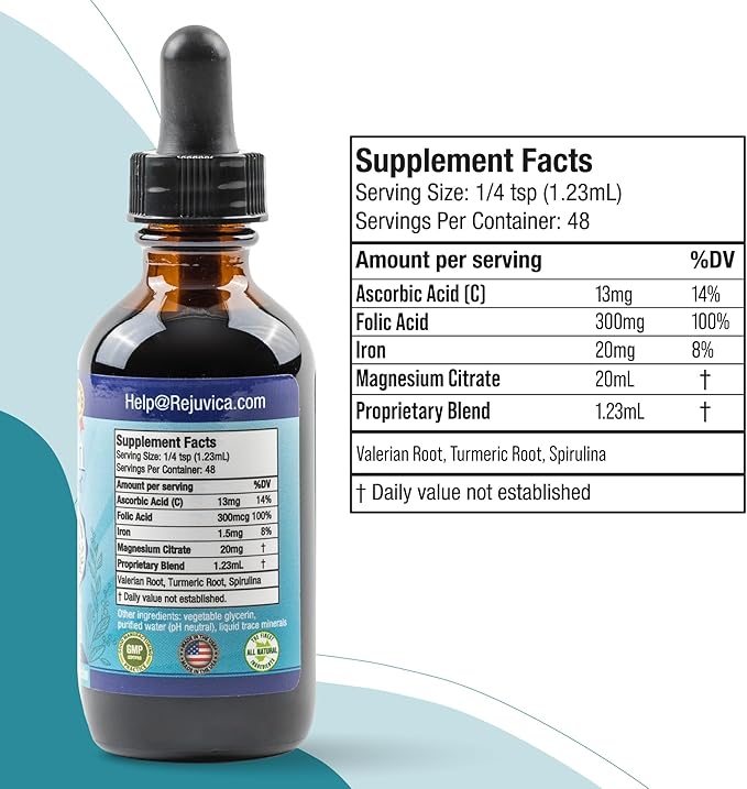 Restavin - Advanced Leg Support Supplement - Liquid Delivery for Better Absorption - Vitamin C, Iron, Valerian, Turmeric, Magnesium & More!