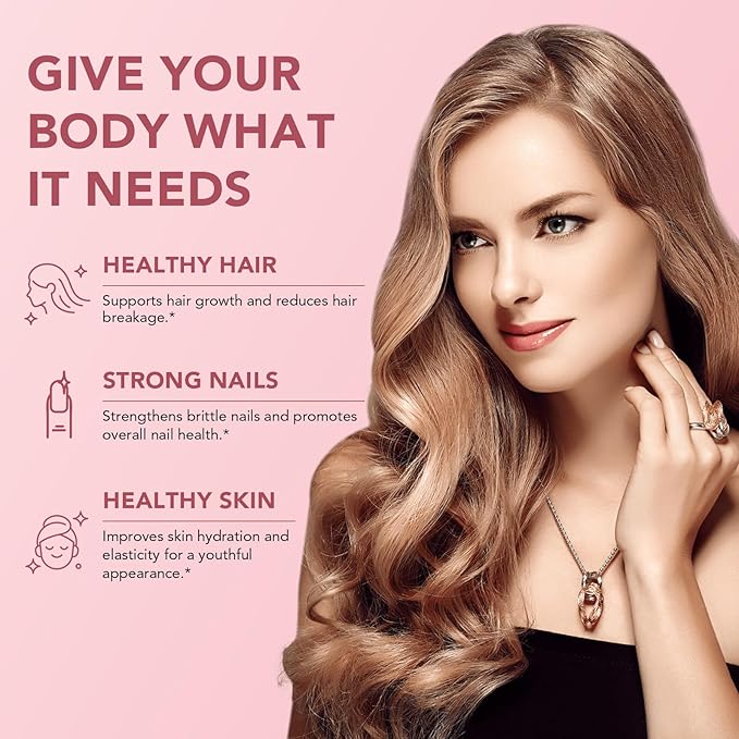 Probiotics for Women & Hair, Skin & Nails Supplement Bundle, Vaginal & Urinary Health, Feminine Health, Supports Hair Growth, Skin Health, Nail Strength