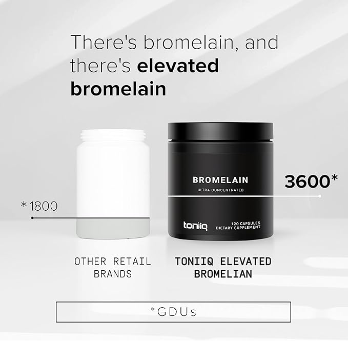 Ultra High Strength Bromelain 500mg - 3600 GDU/Gram - Highly Concentrated and Bioavailable - Third-Party Tested Formula - 120 Vegetarian Capsules - 120 Servings Per Container - Bromelain Supplement