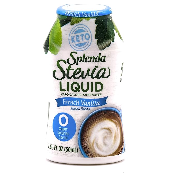 SPLENDA Stevia Liquid Zero Calorie Sweetener Drops, French Vanilla, 1.68 Fl Oz Bottle (Pack of 3)