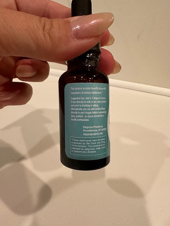 100 Servings- Lactase Drops Lactose Intolerance Enzyme - 20 Milliliters