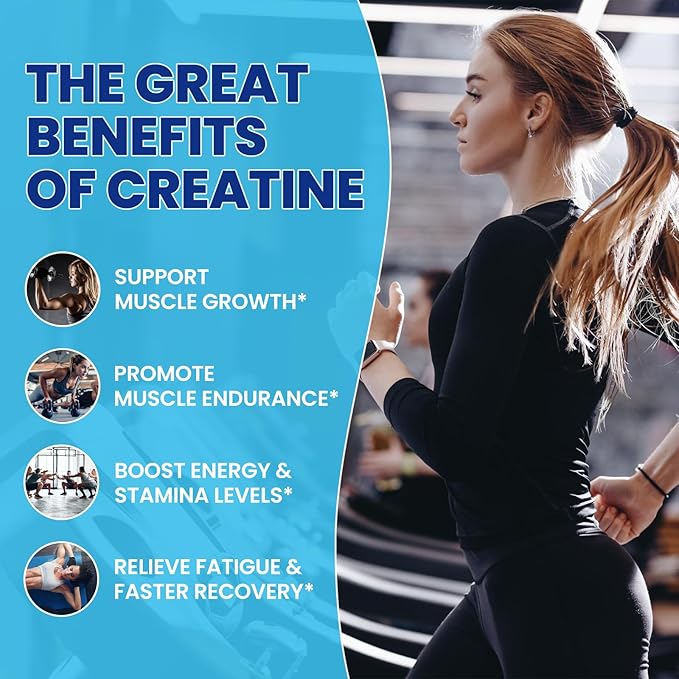 Creatine Monohydrate Gummies for Men & Women, Chewables Creatine Monohydrate with Vitamin B12 for Muscle Growth & Recovery-Vegan, Mixed Berry Flavor, 60 Gummies