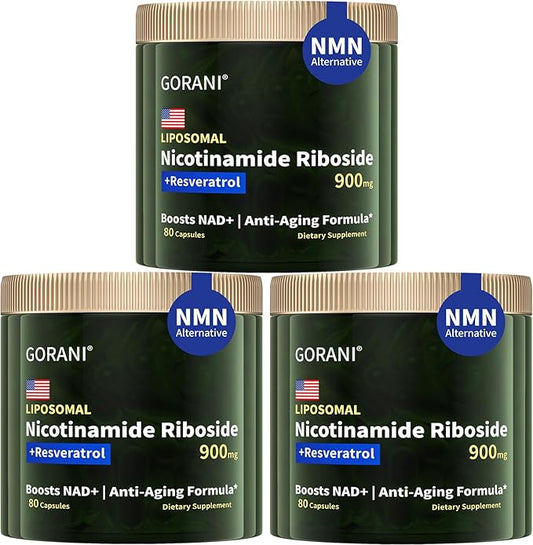 Gorani NAD+ Supplement 900MG, Nicotinamide Riboside, Liposomal Resveratrol, Quercetin - MNM Resveratrol Supplement (3)
