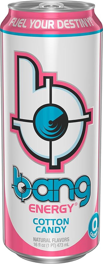 Bang Energy Cotton Candy, Sugar-Free Energy Drink, 16-Ounce (Pack of 12)