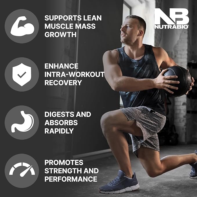 NutraBio Intra Blast Bcaa Powder Amino Acid Supplement, Electrolyte & Hydration Blend, Intra, Pre Workout & Muscle Recovery, 20g Eaa Amino Acids Powder, 5g Glutamine- Dragonfruit Candy, 30 Serving
