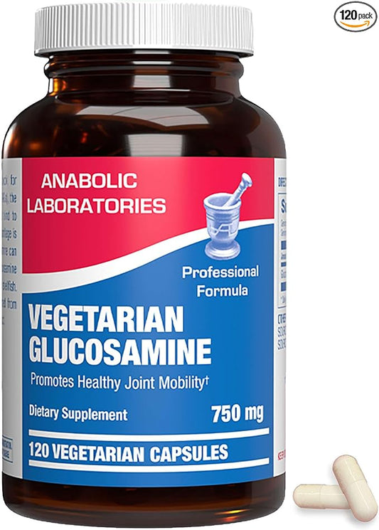 Vegan Glucosamine Joint Health Supplement - Soft Tissue Cartilage Tendon and Ligament Supplement for Enhanced Mobility Comfort & Flexibility - Non-GMO Shellfish Free & Made in The USA - 120 Servings