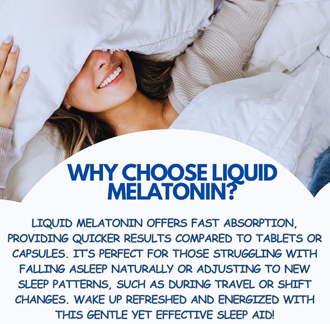 OU Melatonin Liquid Sleep Aid 1mg | 2 fl oz (60 mL) | Berry Natural Flavor | Drug-Free, Vegetarian Supplement for Adults | Fall Asleep Faster, Stay Asleep Longer