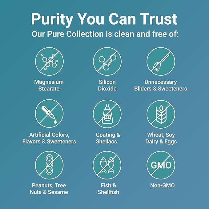 Pure Magnesium Glycinate 1,000mg Per Serving, 300 Capsules | Enhanced with Vitamin C | Only Uses Active Ingredients | Filler Free Supplement | 100% Chelated for Max Absorption