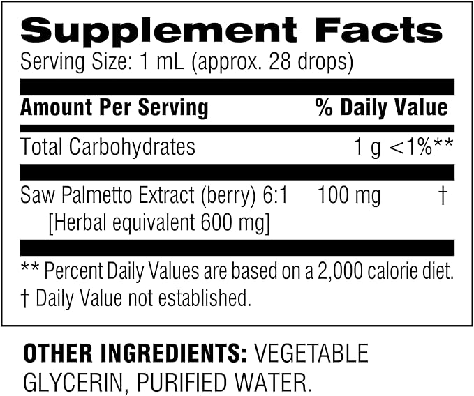 Botanic Choice Saw Palmetto Berry Alcohol Free Liquid Extract, 1 Fluid Ounce