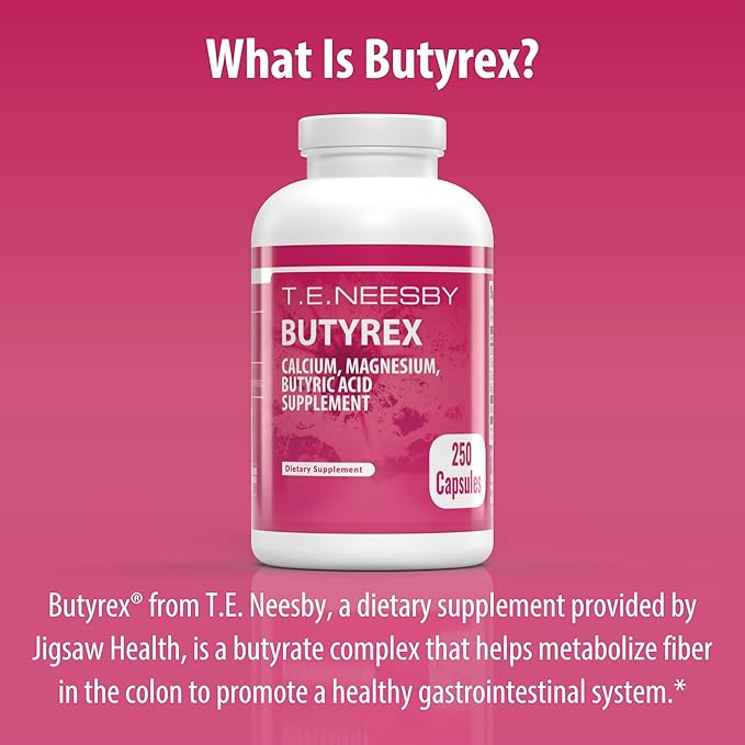 Jigsaw Health Butyrex by T.E.Neesby | Dietary Supplement | 250 Capsules | 125 Servings