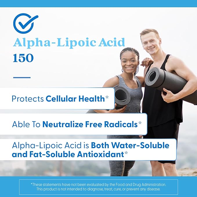Doctor's Best Alpha-Lipoic Acid 150, Helps Support Glucose Metabolism and Regenerate Antioxidants* Non-GMO, Gluten Free, Vegan, Soy Free, 150mg, 120 Veggie Caps