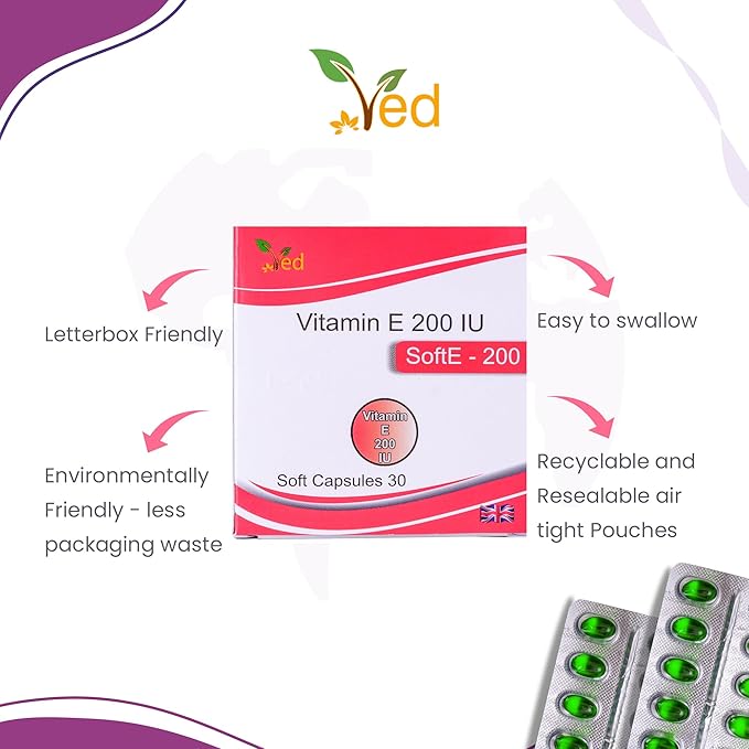 VED Vitamin-E 200 IU SOFTGEL Capsule (15X2)