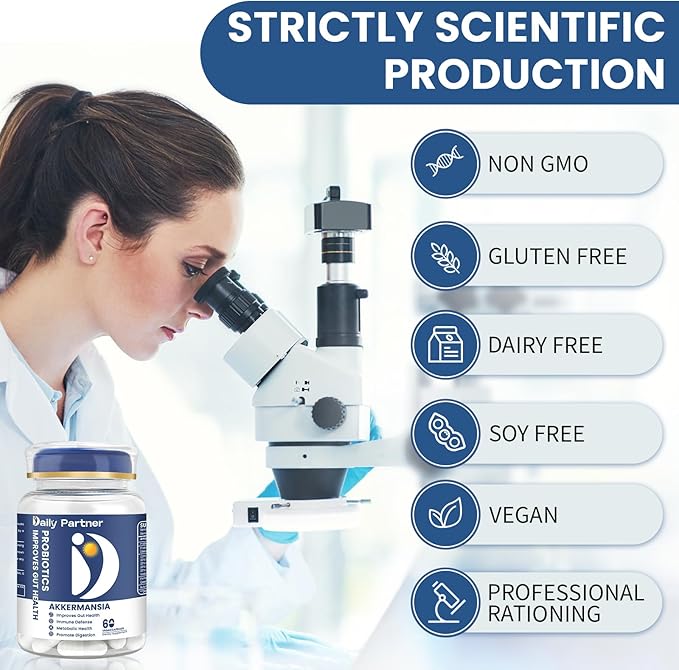 Akkermansia Probiotic with Butyrate, 30 Billion CFU Akkermansia Muciniphila Probiotics for GLP-1 Production, Supports Digestive & Gut Health for Women & Men, Delayed Release, 60 Count (Box Included)