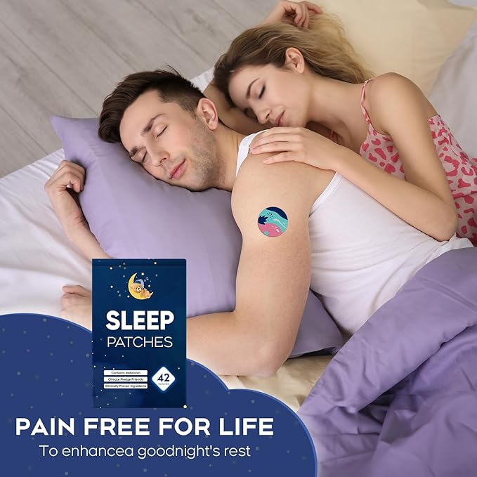 Sleep Patches for Adults Extra Strength, Sleep Patches, Upgraded Deep 42 Pack, Easy-to-Apply Sleep Patch with Valerian & Melatonin, Quick Acting Ingredients, for Men and Women, That Last All Night