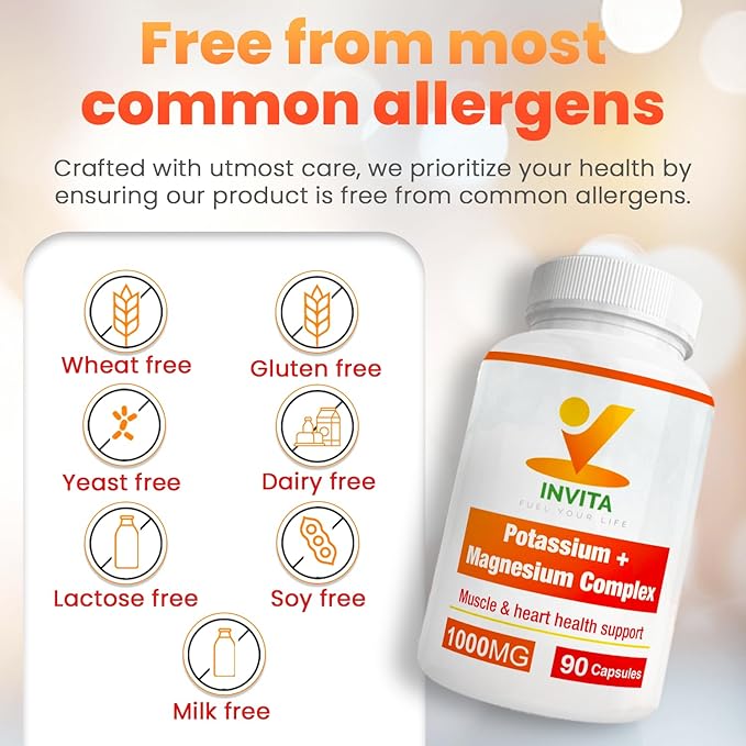 Potassium Magnesium Complex 1000 mg, High Absorption Magnesium & Potassium Supplement for Leg & Muscle Recovery, 5 Form Magnesium for Sleep & Vascular Support